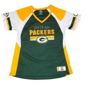 *EUC* Majestic Green Bay Packers Rhinestone Ladies Short Sleeve